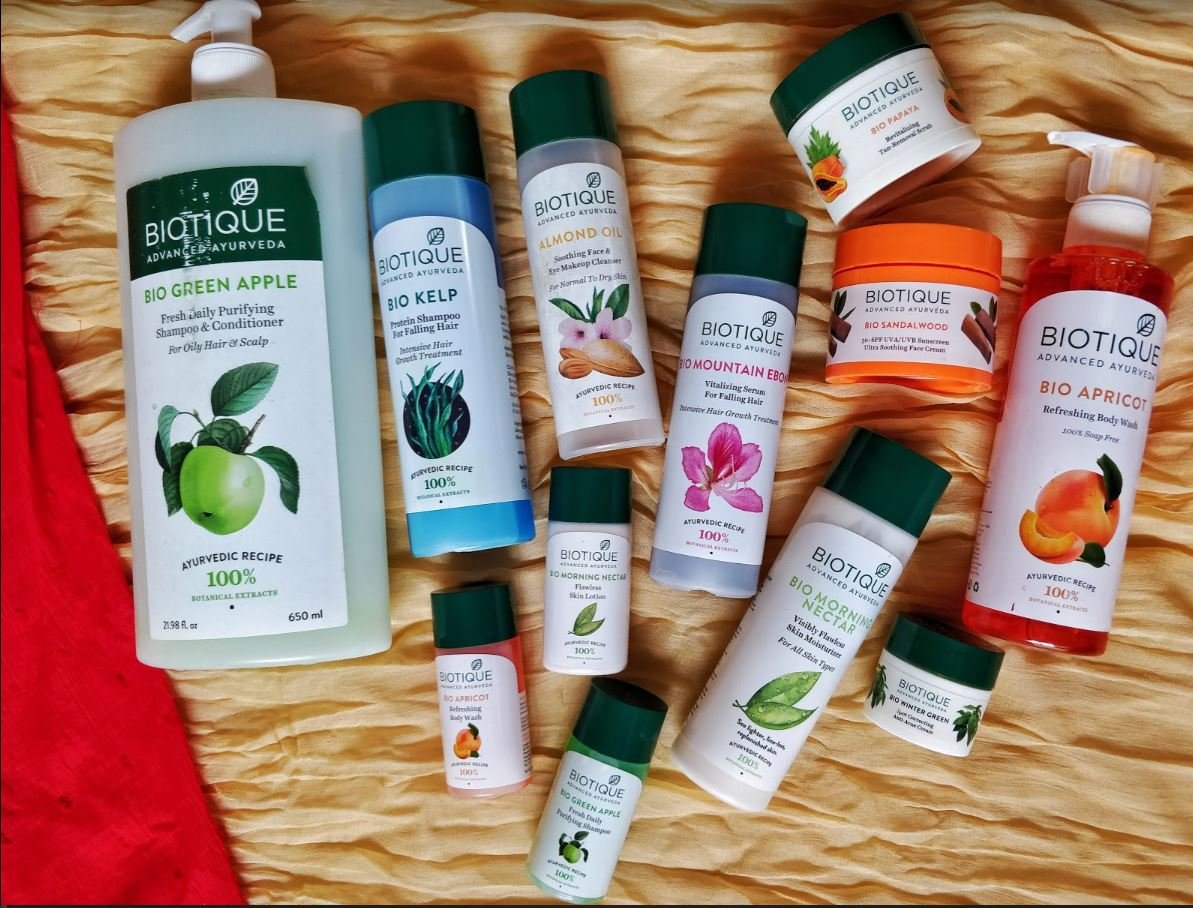 biotique products - skin and hair