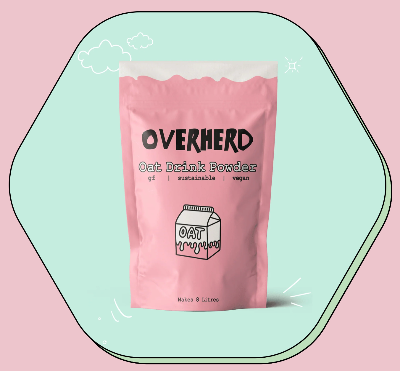Overherd Oat Milk Powder - Makes 8 Liters - Just A Library